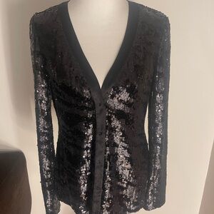 Rachel Zoe Sequin Black Cardigan